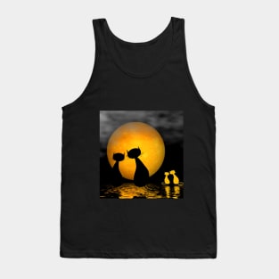 Mooncats - love is in the air Tank Top